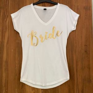 White bride t-shirt